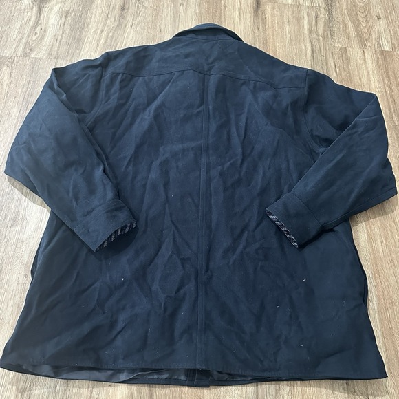 VINTAGE Levi's Blue Button Up Heavy Cotton Lined Shirt Jacket Men's Size‎ Large - Picture 6 of 6